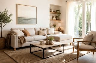 Modernes Wohnzimmer – KI-generiertes Bild